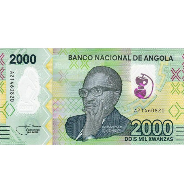 Angola 2000 Kwanzas 2020 Pick Nuevo Polímero