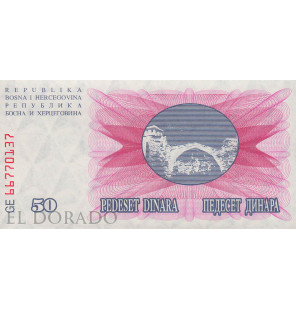 Bosnia y Herzegovina 50 Dinara 1992 Pick 12a - 2