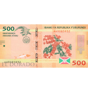 Burundi 500 Francos 2015 Pick 50 - 1
