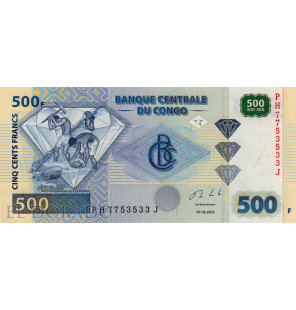 Congo 500 Francos 2013 Pick 96b - 1