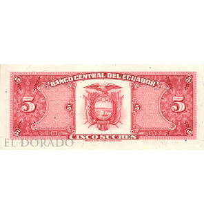Ecuador 5 Sucres 1988 Pick 113d - 2