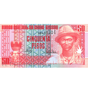 Guinea Bissau 50 Pesos 1990 Pick 10 - 1