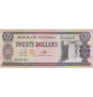 Guayana 20 Dólares 1996 ND Pick 30f - 1