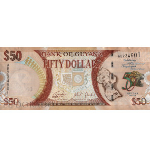 Guayana 50 Dólares 2016 Pick 41 - 1