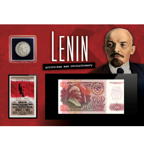 Rusia panel de la colección Lenin (1 billete, 1 moneda, 1 sello) - 1