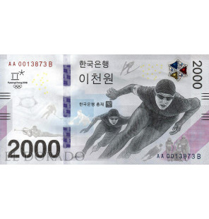 Corea del Sur  2.000 Won Año 2018 Pick 58 - 1