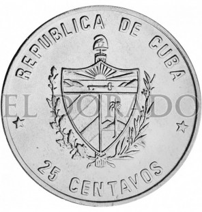 Cuba  25 Centavos Año 1989...