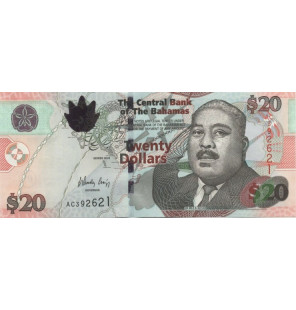 Bahamas 20 Dólares 2010...