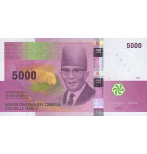 Comoras 5.000 Francos 2006...