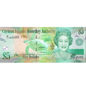 Islas Caimán 5 Dólares 2010...