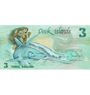 Islas Cook 3 Dólares 1987...