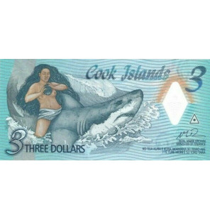 Islas Cook 3 Dólares 2021...