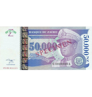 Zaire 50.000 Zaires 1996...