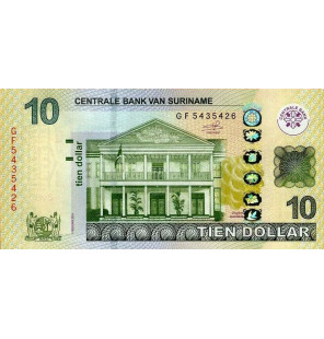 Surinam 10 Dólares 2019...
