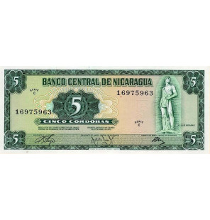 Nicaragua 5 Córdobas 1972...