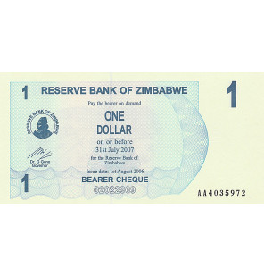 Zimbabue 1 Dólar 2006 Pick 37