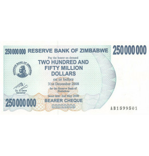 Zimbabue 250 000 000...