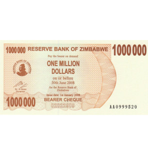 Zimbabue 1 000 000 Dólares...