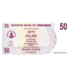 Zimbabue 50 Dólares 2006...