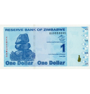 Zimbabue 1 Dólar 2009 Pick 92