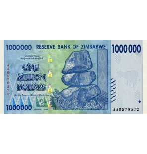 Zimbabue 1000000 Dólares...