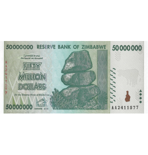Zimbabue 50000000 Dólares...