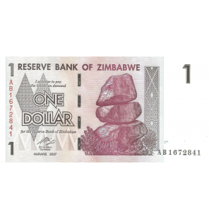 Zimbabue 1 Dólar 2007 Pick 65