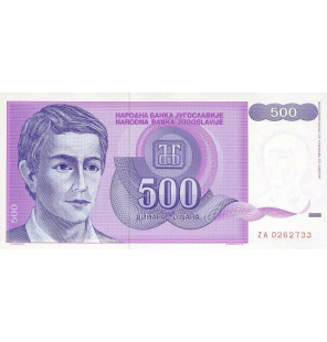 Yugoslavia 500 Dinara 1992...