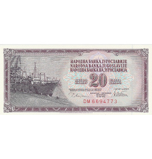 Yugoslavia 20 Dinara 1992...