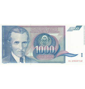 Yugoslavia 1000 Dinara 1991...