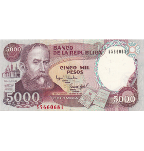 Colombia 5.000 Pesos Oro...
