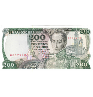 Colombia 200 Pesos Oro 1982...