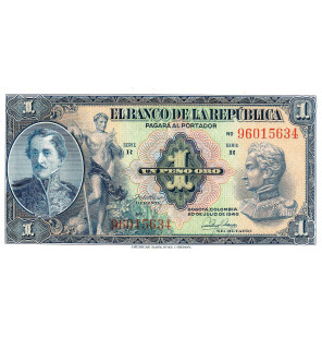 Colombia 1 Peso Oro 1946...