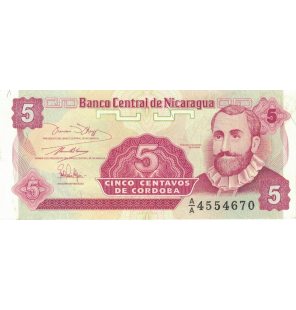 Nicaragua 5 Centavos 1991...