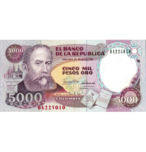 Colombia 5.000 Pesos Oro...