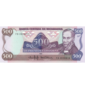 Nicaragua 500 Córdobas 1985...