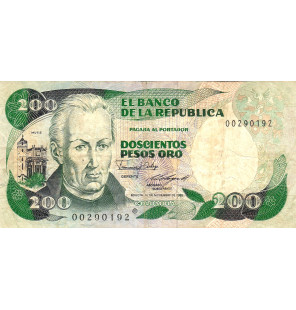 Colombia 200 Pesos Oro 1984...
