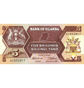 Uganda 5 Shillings 1987...
