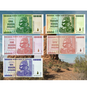 Zimbabue Set de billetes...