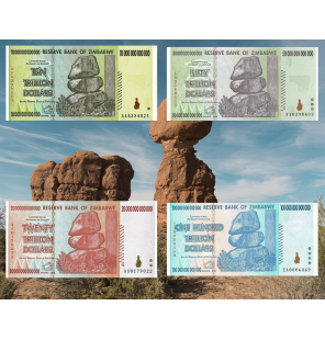 Zimbabue Set de billetes...