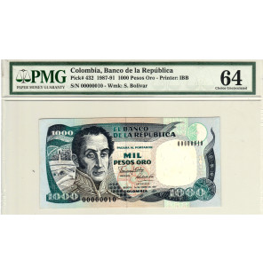 Colombia 1000 Pesos Oro...