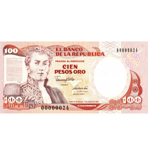 Colombia 100 Pesos Oro 1991...