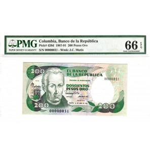 Colombia 200 Pesos Oro...