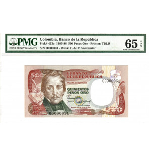 Colombia 500 Pesos Oro...