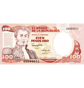 Colombia 100 Pesos Oro 1988...