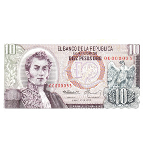 Colombia 10 Pesos Oro 1978...