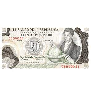 Colombia 20 Pesos Oro 1983...