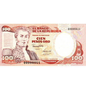 Colombia 100 Pesos Oro 1991...