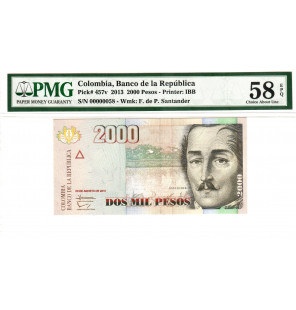 Colombia 2000 Pesos 2013...