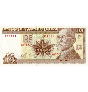 Cuba 10 Pesos 2014 Pick 117p